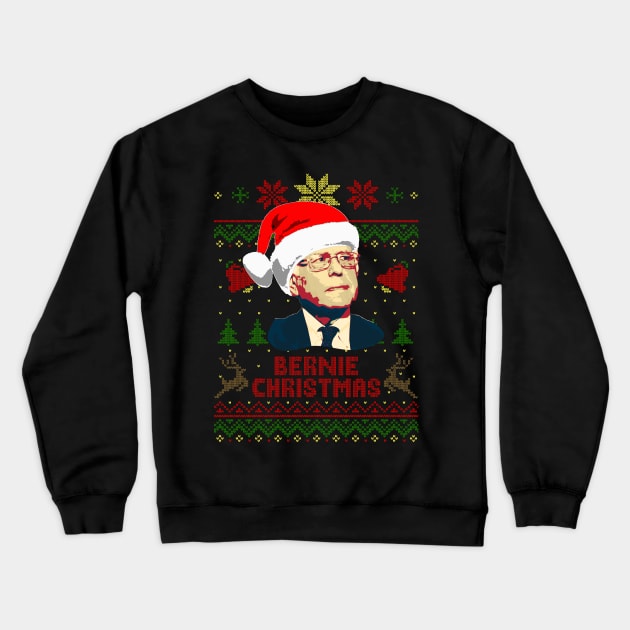 Bernie Sanders Christmas Crewneck Sweatshirt by Nerd_art